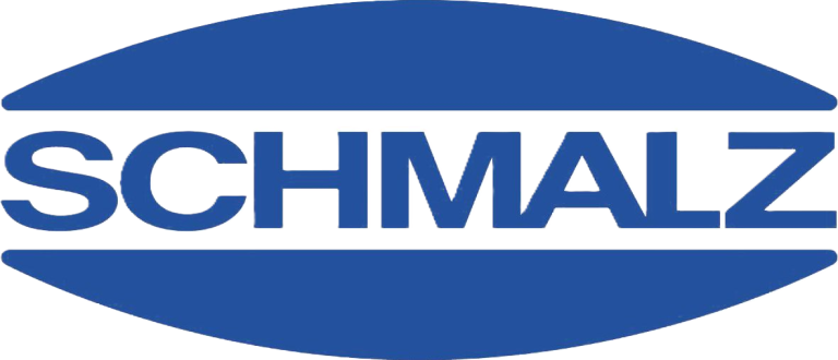Logo von Schmalz in blauer Schrift auf weißem Hintergrund.