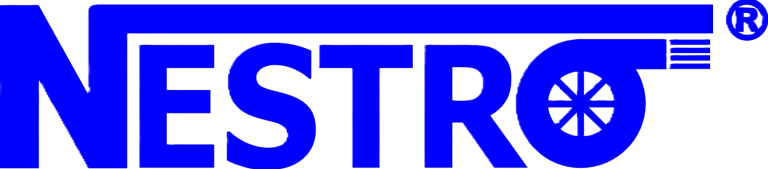 Logo von NESTRO in Blau, mit stilisiertem Rad und dem Schriftzug "NESTRO".
