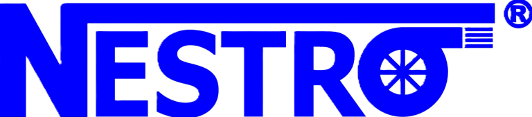 Logo von NESTRO in Blau, mit stilisiertem Rad und dem Schriftzug "NESTRO".