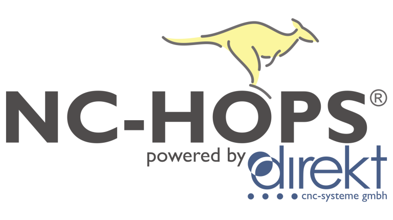Logo von NC-HOPS® mit einem Känguru und dem Text "powered by direkt".